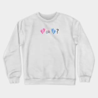 Baby girl and baby boy foots. Baby gender reveal Crewneck Sweatshirt